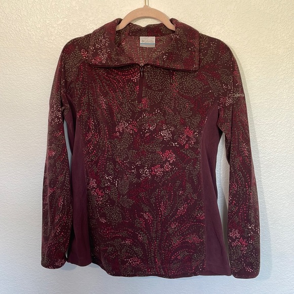 Columbia Tops - Columbia plum quarter zip lightweight fleece pullover